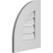 Ekena Millwork Quarter Round Top Left Surface Mount PVC Gable Vent w/ 3-1/2"W x 1"P Standard Frame, 14"W x 18"H GVPQL14X1801SF - alternate 4
